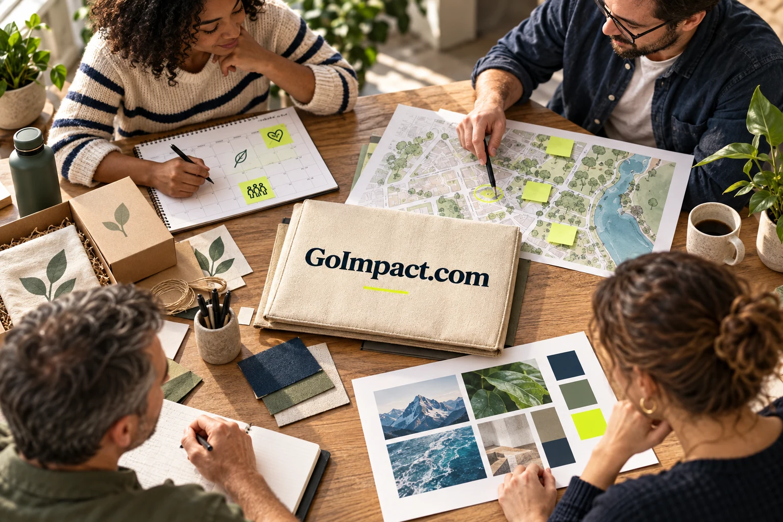 GoImpact.com campaign cards arranged for a community program